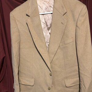 Vintage Ron Chereskin camel  blazer  tan   shouldeer 18 length 31  sleeve 22  ex